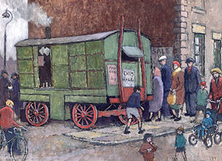 A painting of Berriman's Chip Van