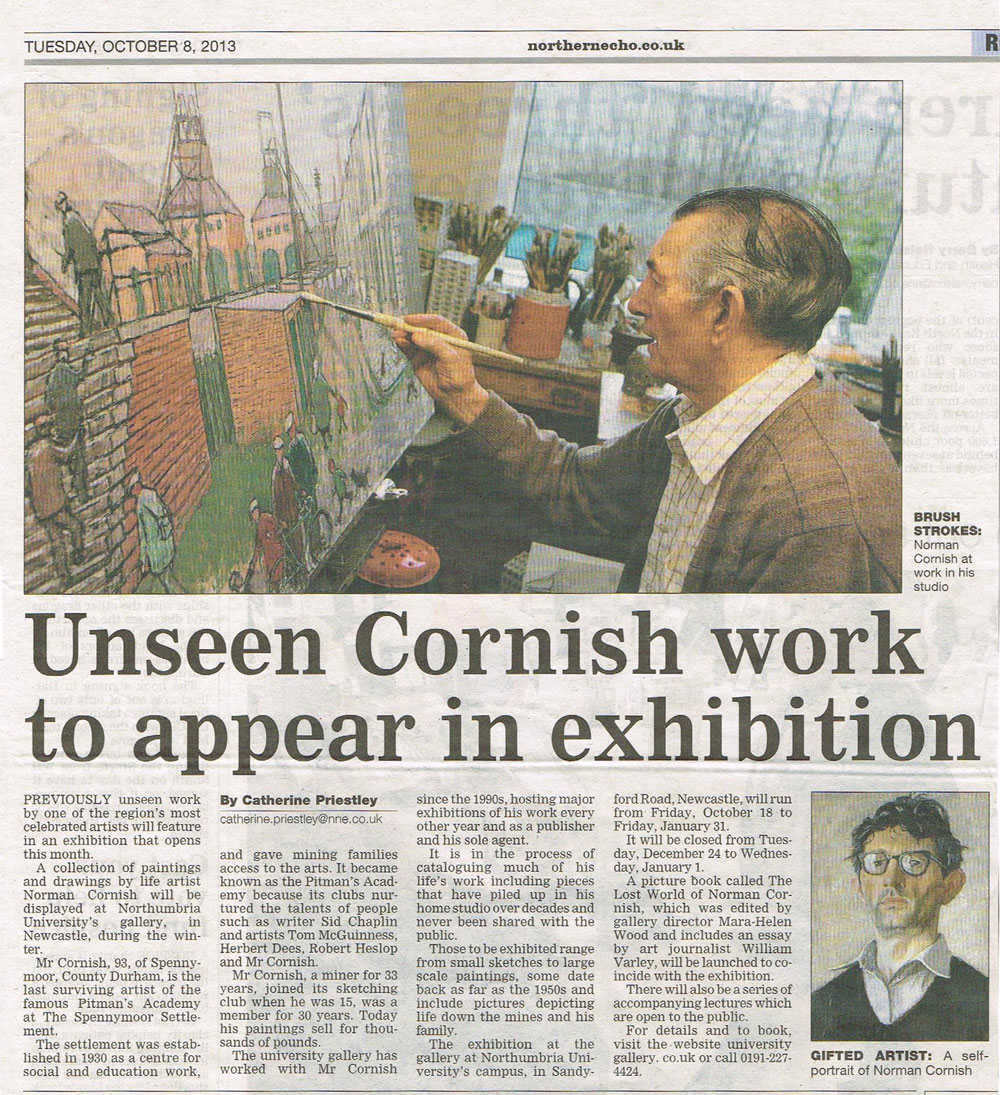 An article on Norman Cornish from the Northern Echo